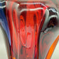 Exklusive Murano Glas Vase von Salviati Rotes Kunstglas aus Italien