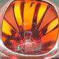 Exklusive Murano Glas Vase von Salviati Rotes Kunstglas aus Italien