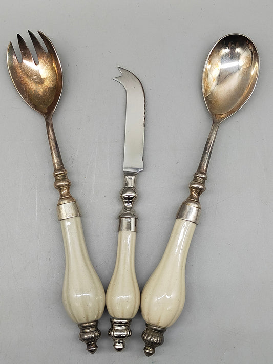 Vintage Servierbesteck Set Elegante Griffe im Barock Stil
