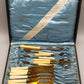 Antikes Otto Becherer Fischbesteck Set 13 teilig mit Etui