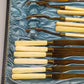 Antikes Otto Becherer Fischbesteck Set 13 teilig mit Etui