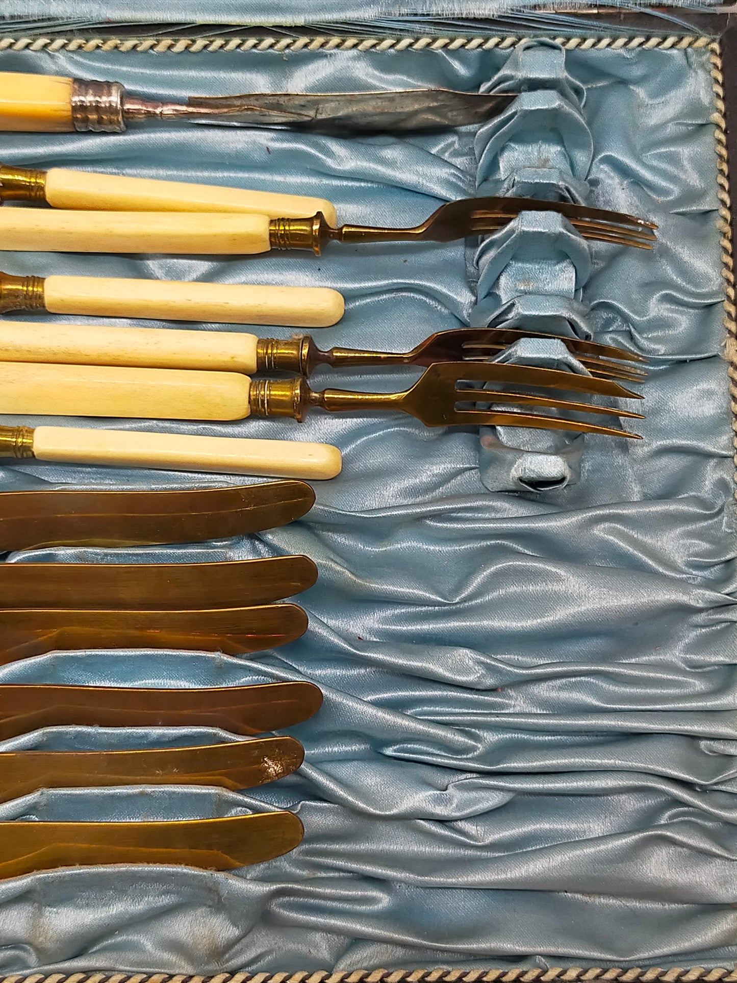 Antikes Otto Becherer Fischbesteck Set 13 teilig mit Etui