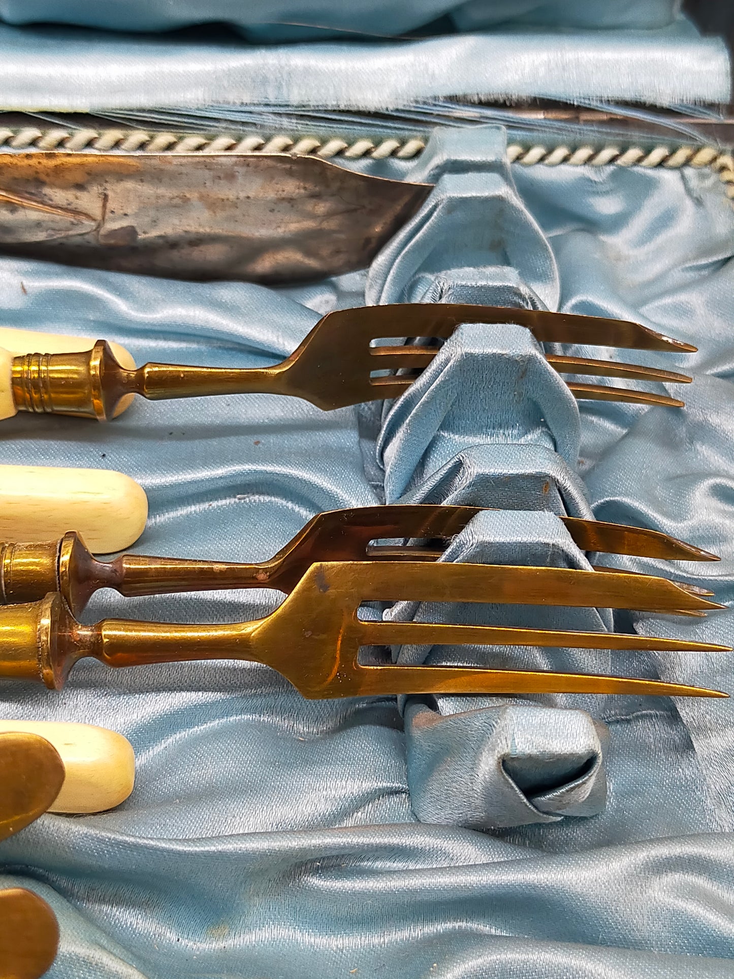 Antikes Otto Becherer Fischbesteck Set 13 teilig mit Etui