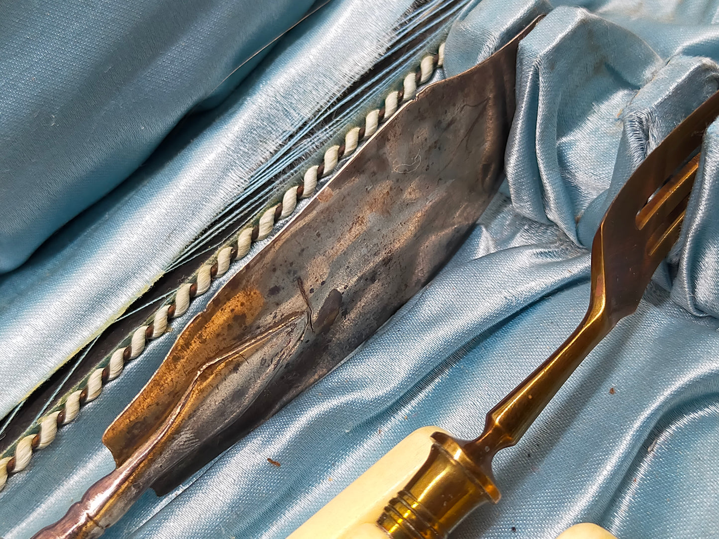 Antikes Otto Becherer Fischbesteck Set 13 teilig mit Etui