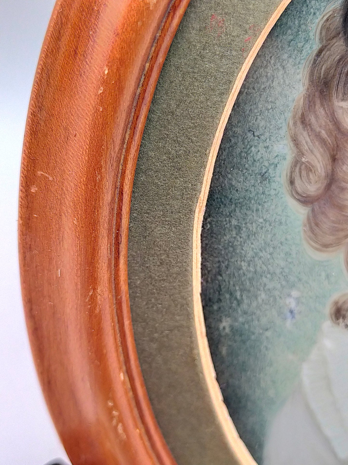 Französische Schule (XVIII) Portrait einer Dame mit blauer Schleife