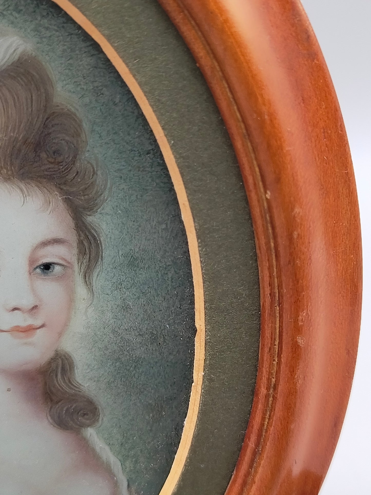 Französische Schule (XVIII) Portrait einer Dame mit blauer Schleife