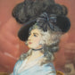 Antike Miniatur Miss Sarah Siddons nach Gainsborough Gemälde