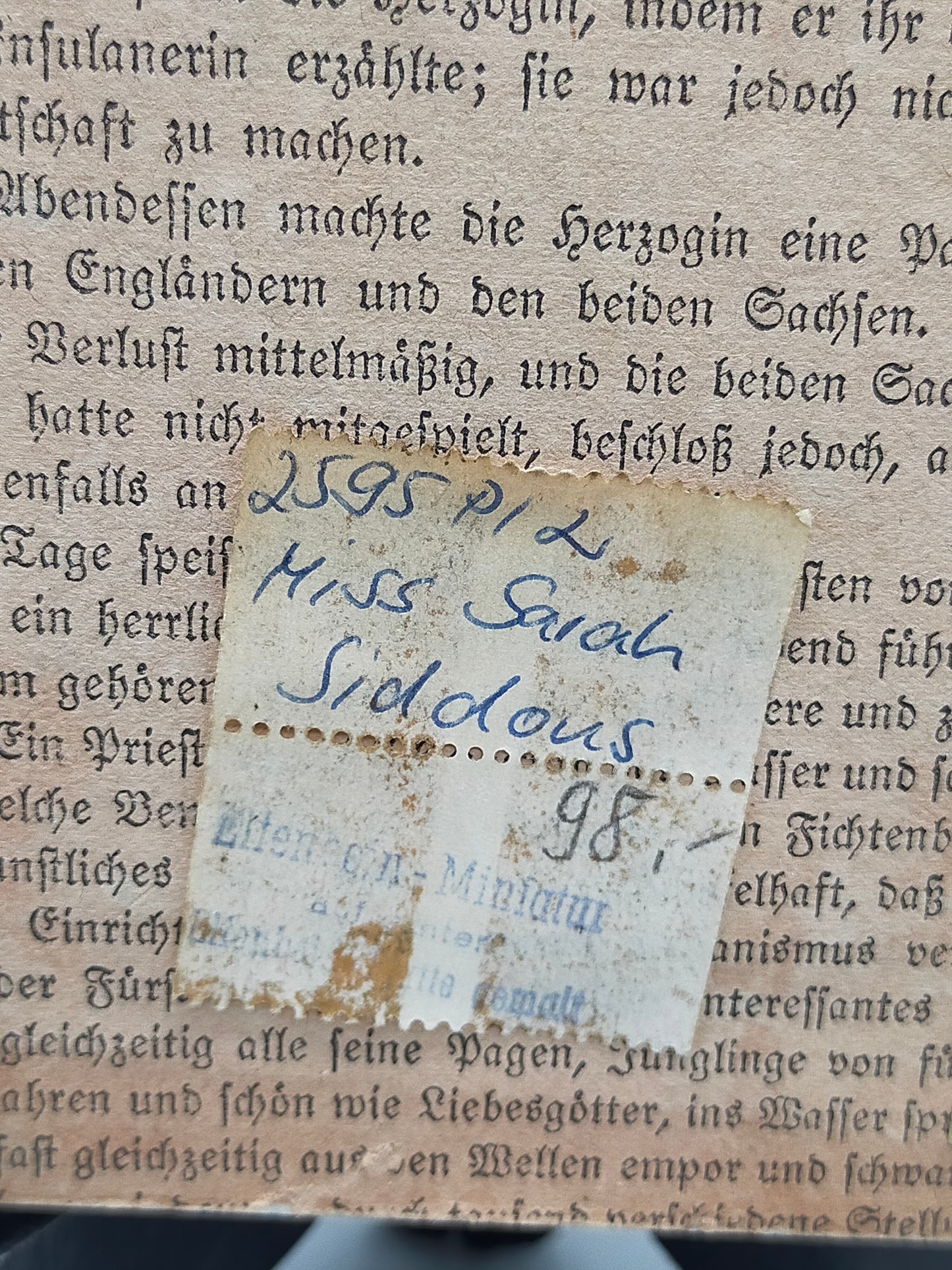 Antike Miniatur Miss Sarah Siddons nach Gainsborough Gemälde
