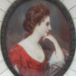 Englische Schule (XIX) – Elegantes Damen Porträt im Profil – Miniatur