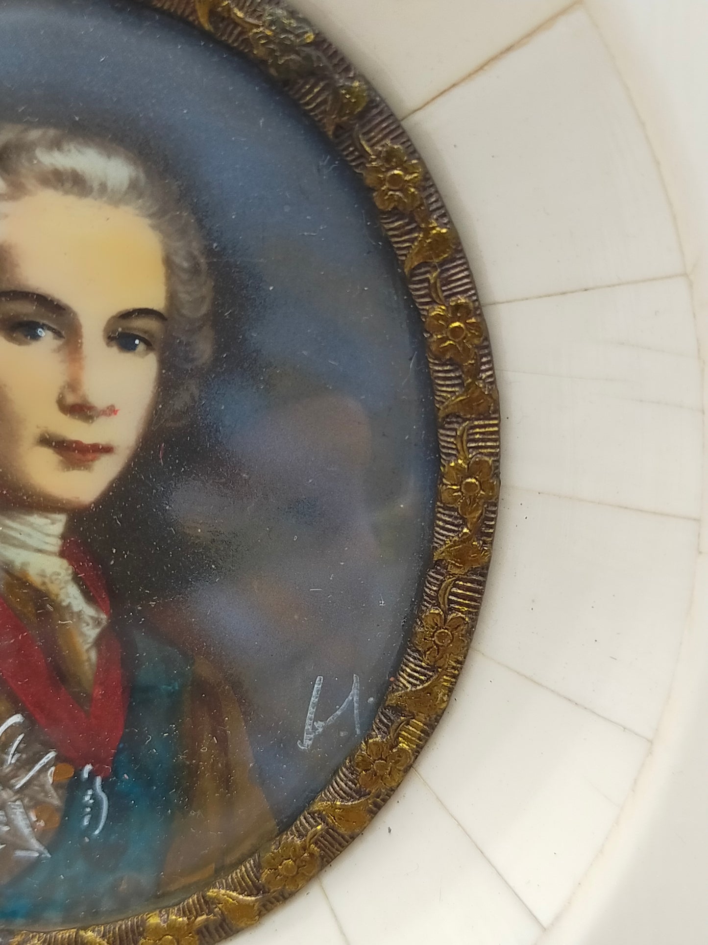 Deutsche Schule (XVIII) Feines Miniaturporträt eines Edelmanns
