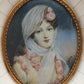Französische Schule (XIX) Edles Miniatur Damenportrait