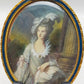 Englische Schule (XIX) Elegantes Damen Porträt im Ovalrahmen