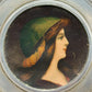 Klassische Vintage Metalldose mit Frauenporträt Stilvolle Pillendose