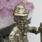 Bergmann auf Schlitten mit Amethyst Druse Rustikale Deko Figur