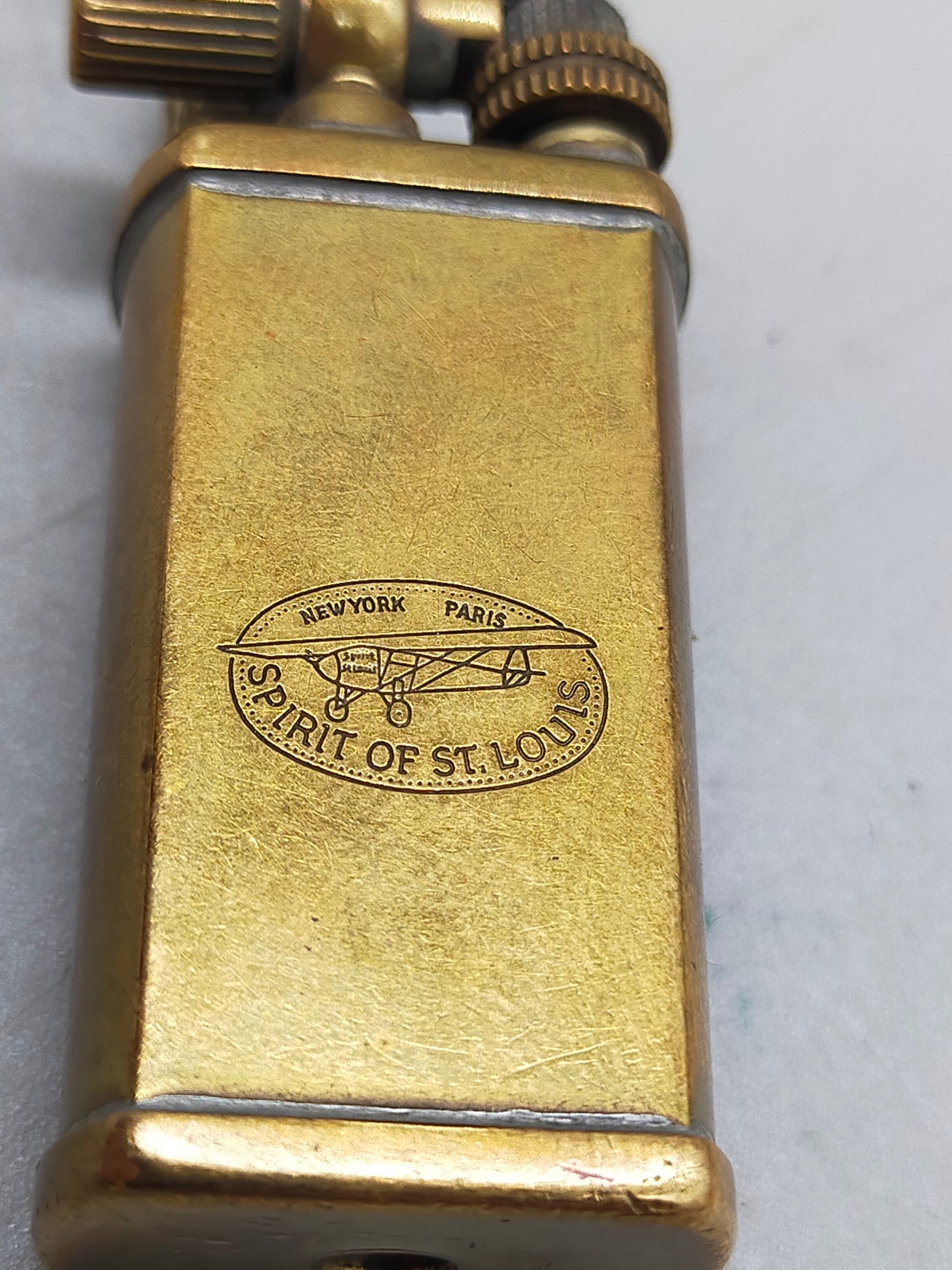 Vintage Spirit of St. Louis Liftarm Feuerzeug Messing Klassiker