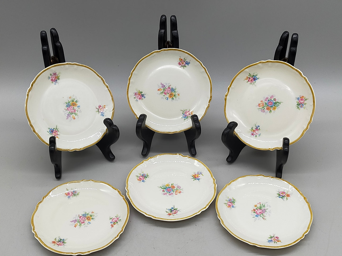 Krautheim Selb Bavaria 6er Set Teller Elegantes Blumendesign