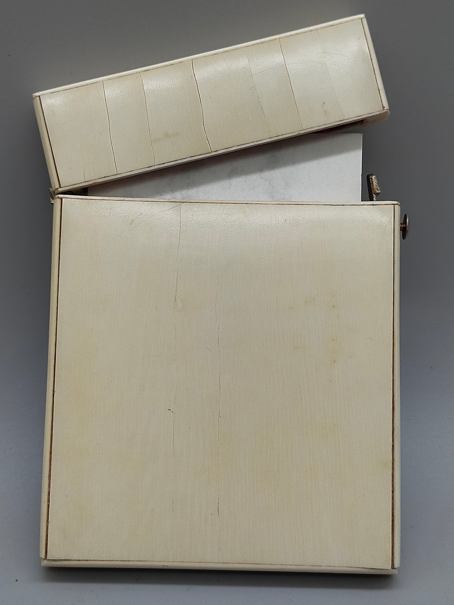 Antikes Visitenkarten Etui mit Silber & Schildpatt Handarbeit