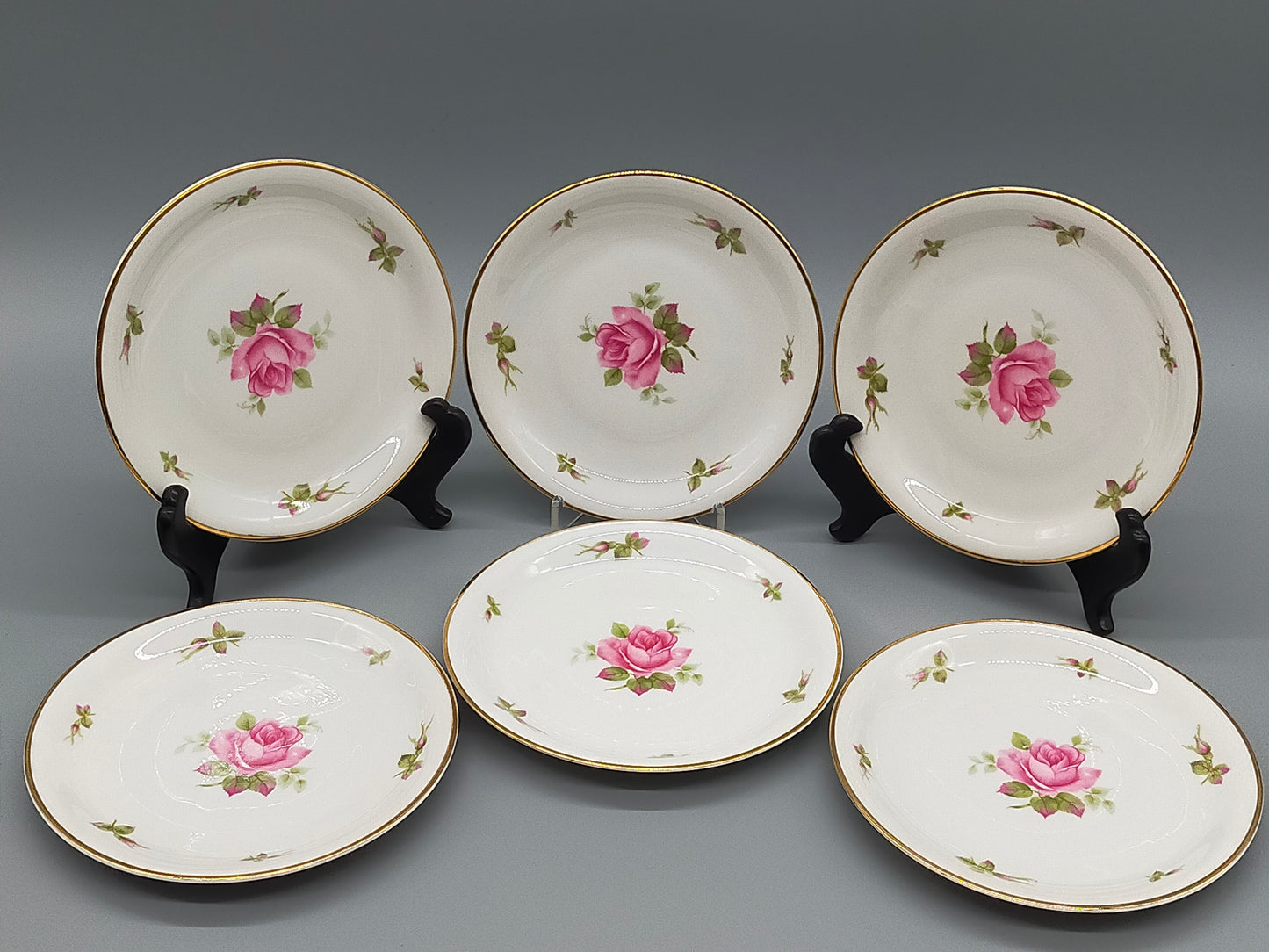 6er Set Rosenthal Form E Rose Teller von Raymond Loewy