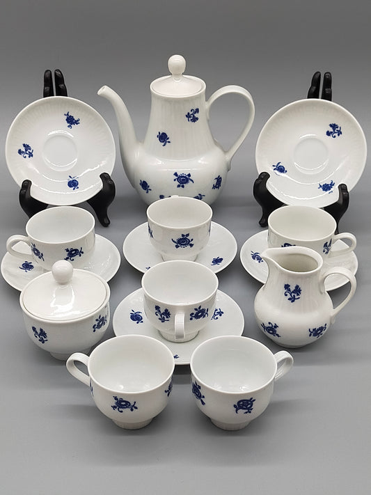 Kaffeeservice Graf von Henneberg 1777 Echt Kobalt Porzellan DDR