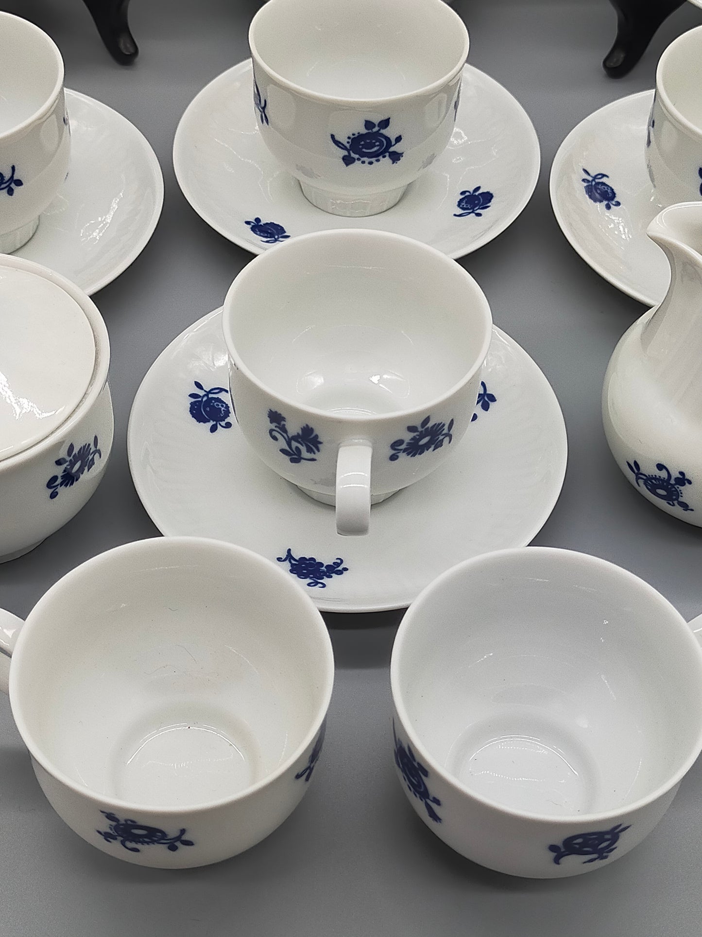 Kaffeeservice Graf von Henneberg 1777 Echt Kobalt Porzellan DDR
