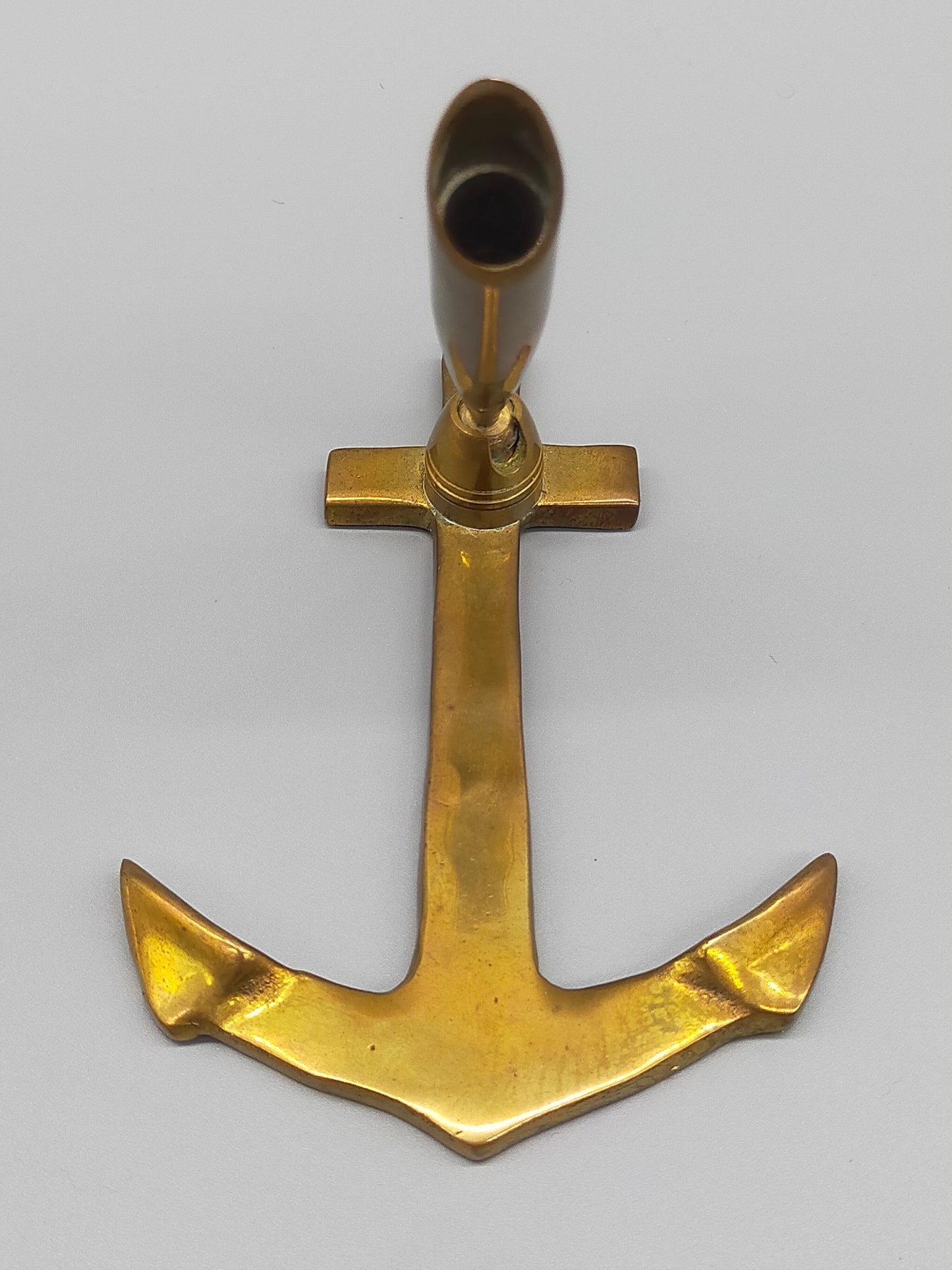 Vintage Messing Stifthalter in Anker Form