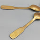 Sechs goldfarbene Löffel mit Anker-Motiv Maritimes Vintage-Besteck