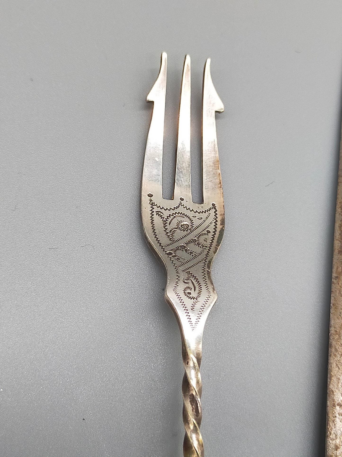 Antikes vierteiliges Vorlegebesteck Set