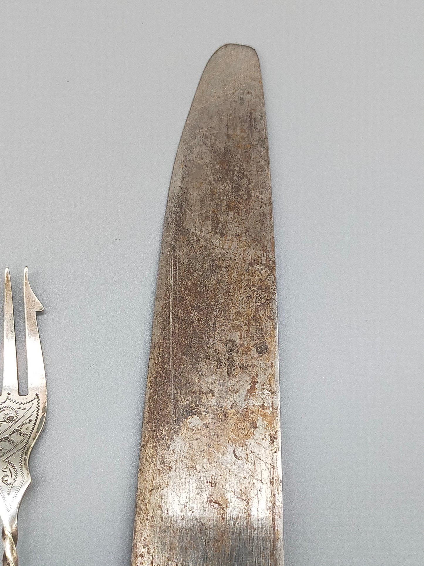 Antikes vierteiliges Vorlegebesteck Set