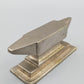 Miniatur Amboss aus Messing verchromt Vintage Deko & Papiergewicht