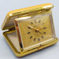 Goldene Deluxe Reisewecker Uhr Vintage Design aus Deutschland