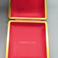 Vintage Oskar Reise Wecker Rotes Etui mit Goldfarbenem Gehäuse