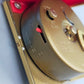 Vintage Oskar Reise Wecker Rotes Etui mit Goldfarbenem Gehäuse