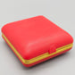Vintage Oskar Reise Wecker Rotes Etui mit Goldfarbenem Gehäuse