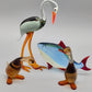 Exklusive Murano Glasfiguren Set Handgefertigte Vögel und Fisch