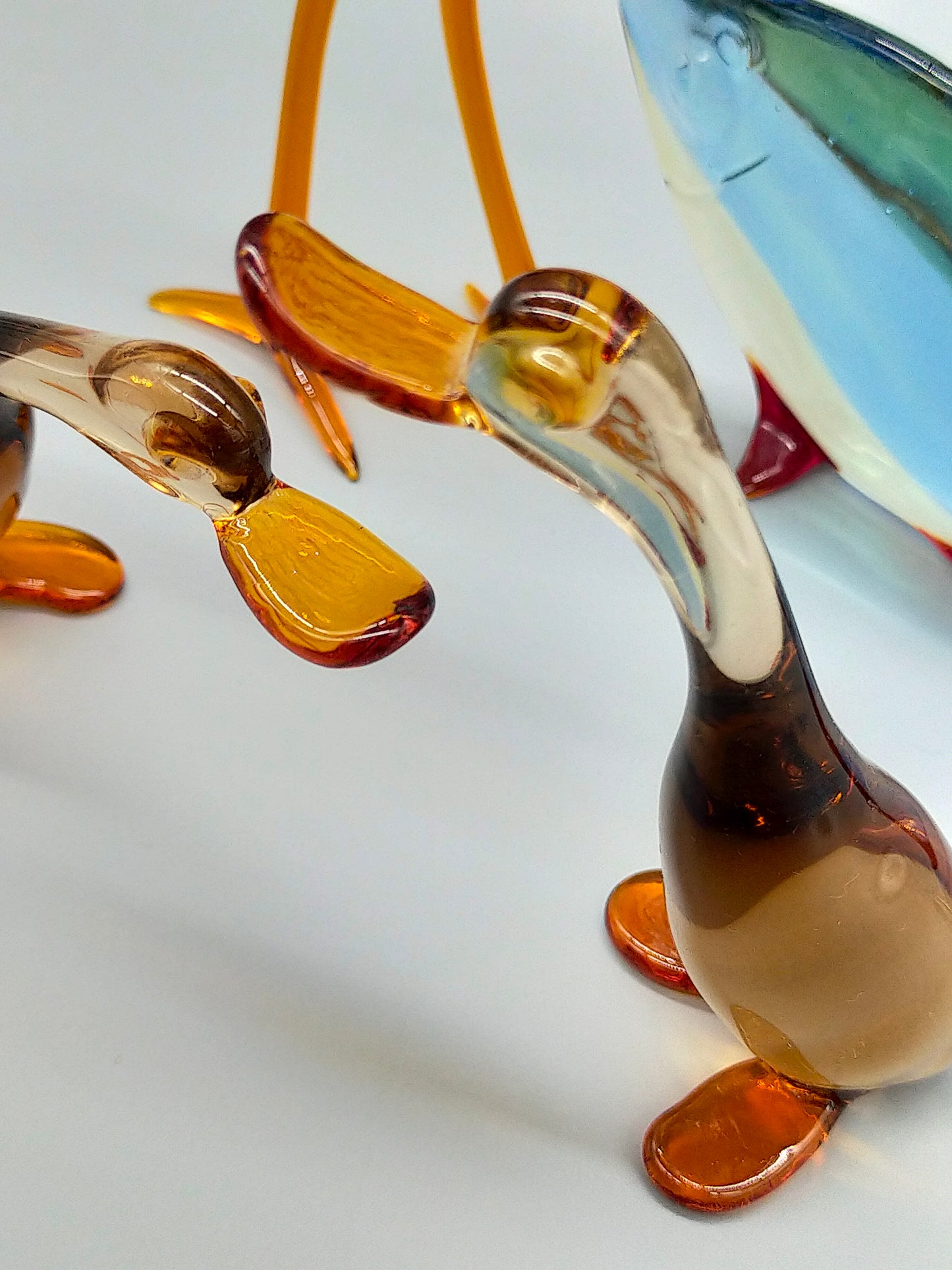 Exklusive Murano Glasfiguren Set Handgefertigte Vögel und Fisch