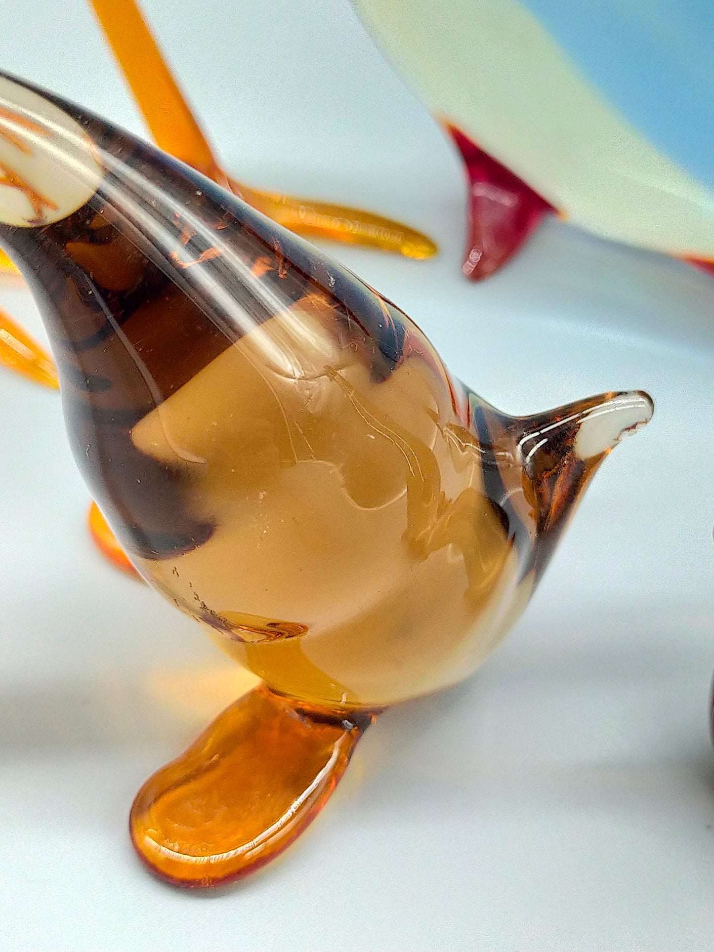 Exklusive Murano Glasfiguren Set Handgefertigte Vögel und Fisch