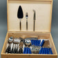 B&R Edelstahl Besteck Set mit Box – 41-teilig Blau & Schwarz