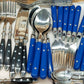 B&R Edelstahl Besteck Set mit Box – 41-teilig Blau & Schwarz