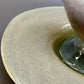 Vintage Opalglas Vase mit Teller – Elegantes Set in Pastelltönen