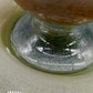 Vintage Opalglas Vase mit Teller – Elegantes Set in Pastelltönen