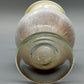 Vintage Opalglas Vase mit Teller – Elegantes Set in Pastelltönen