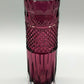 Edle Kristall Glas Vase in Violett – Elegantes Zylinder Design