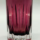 Edle Kristall Glas Vase in Violett – Elegantes Zylinder Design