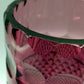 Edle Kristall Glas Vase in Violett – Elegantes Zylinder Design