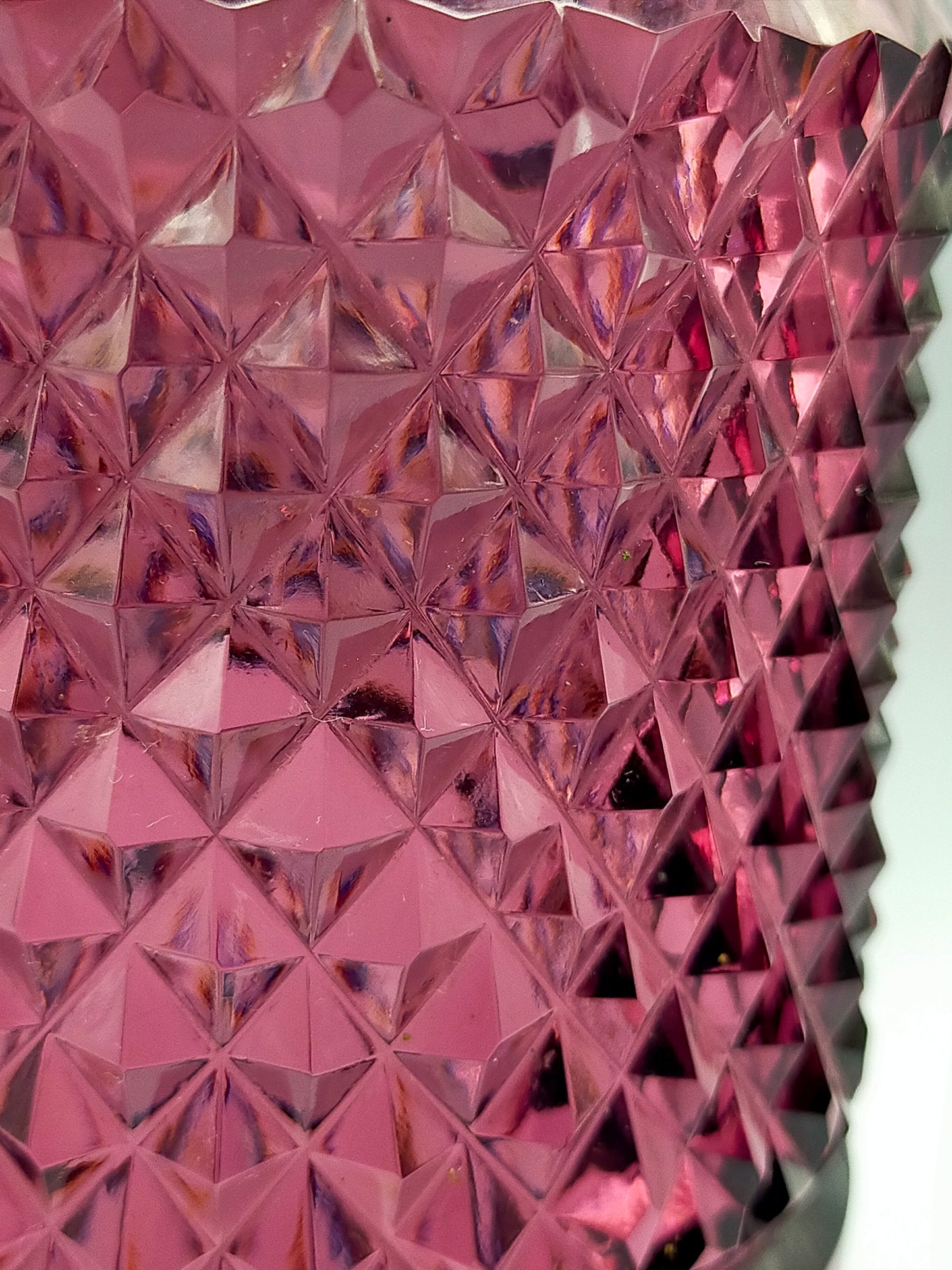 Edle Kristall Glas Vase in Violett – Elegantes Zylinder Design