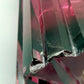 Edle Kristall Glas Vase in Violett – Elegantes Zylinder Design