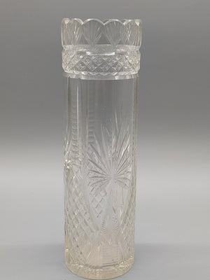 Kristallglas Zylindervase – Edle Schliffoptik mit Sternenmotiv