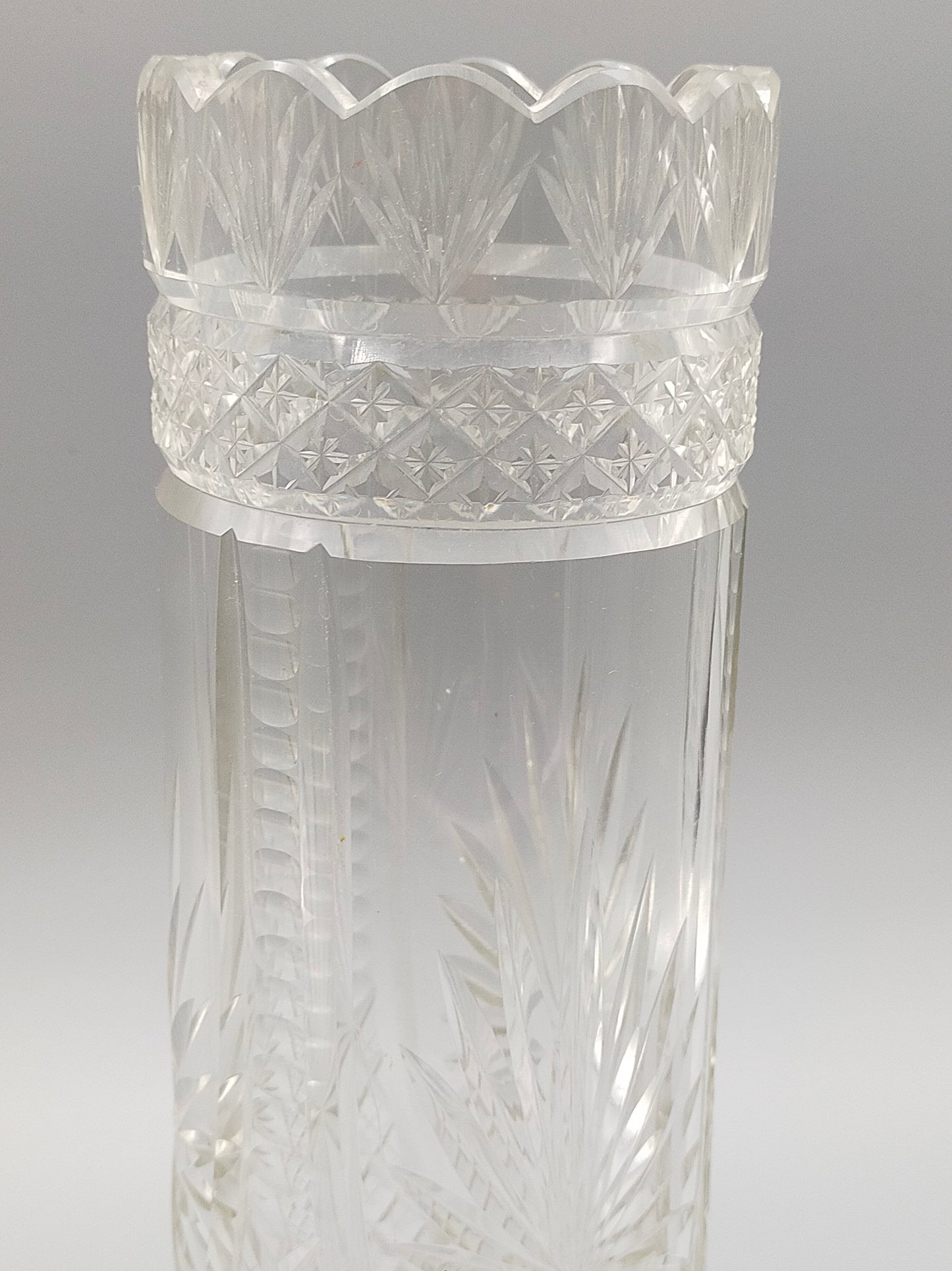 Kristallglas Zylindervase – Edle Schliffoptik mit Sternenmotiv