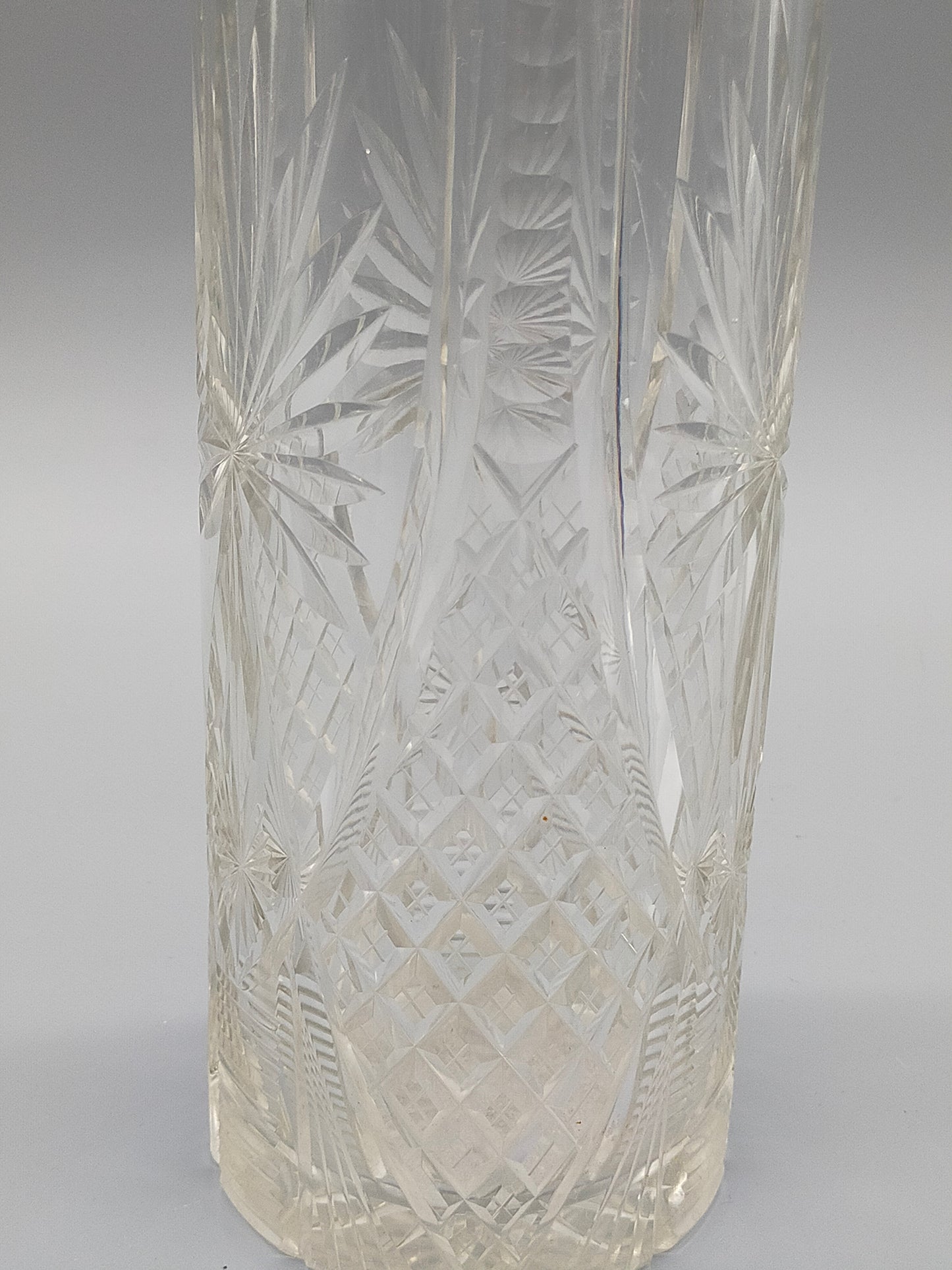Kristallglas Zylindervase – Edle Schliffoptik mit Sternenmotiv