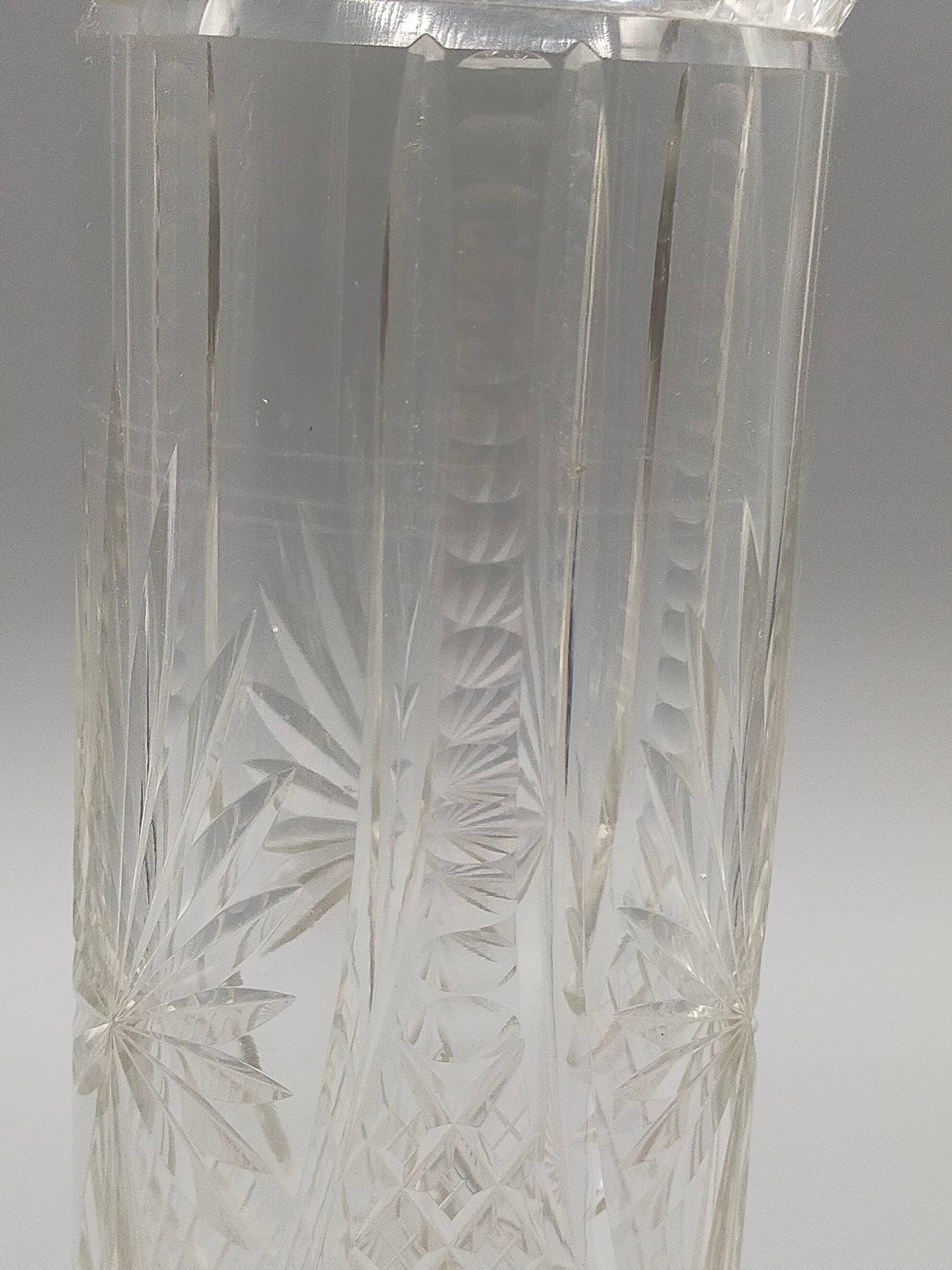 Kristallglas Zylindervase – Edle Schliffoptik mit Sternenmotiv